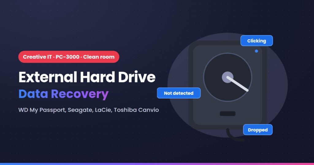 External Hard Drive Data Recovery at Creative IT, Central London