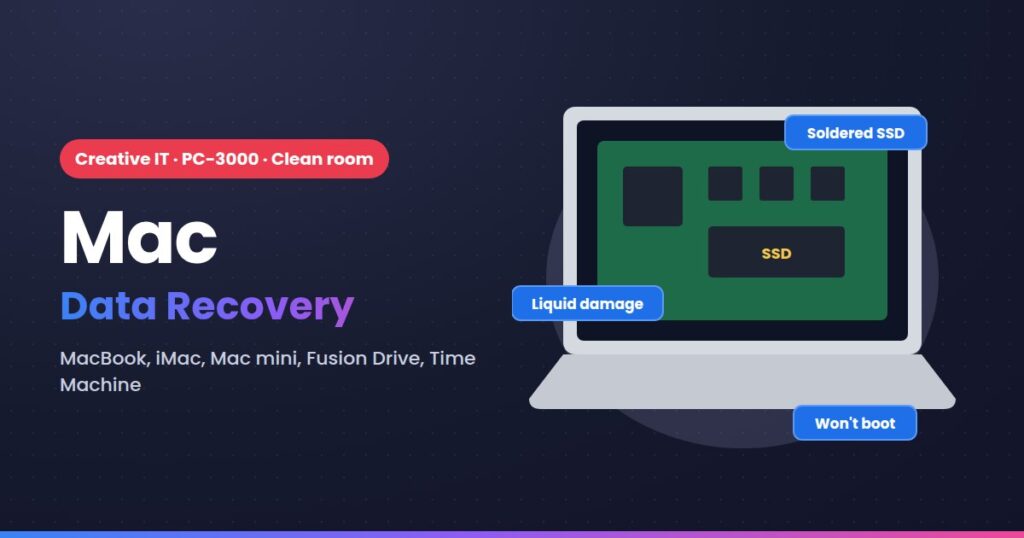 Mac & MacBook Data Recovery at Creative IT, Central London